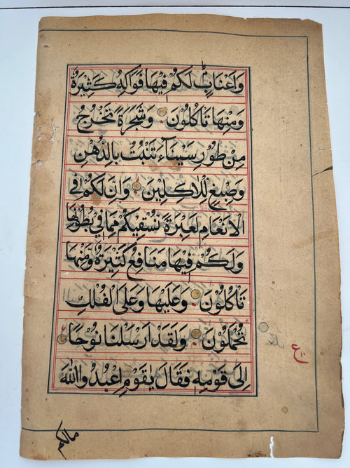 300 Years Old Mughal Quran Manuscript Page.