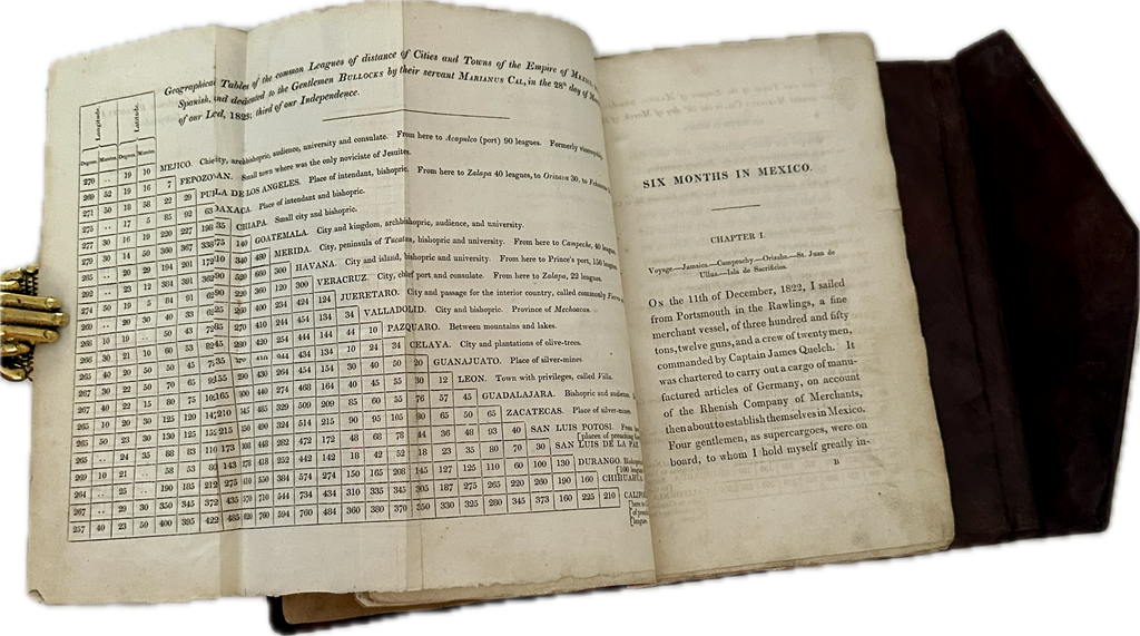 Six Months’ Residence and Travels in Mexico — W. Bullock, 1824. (Ref:326)